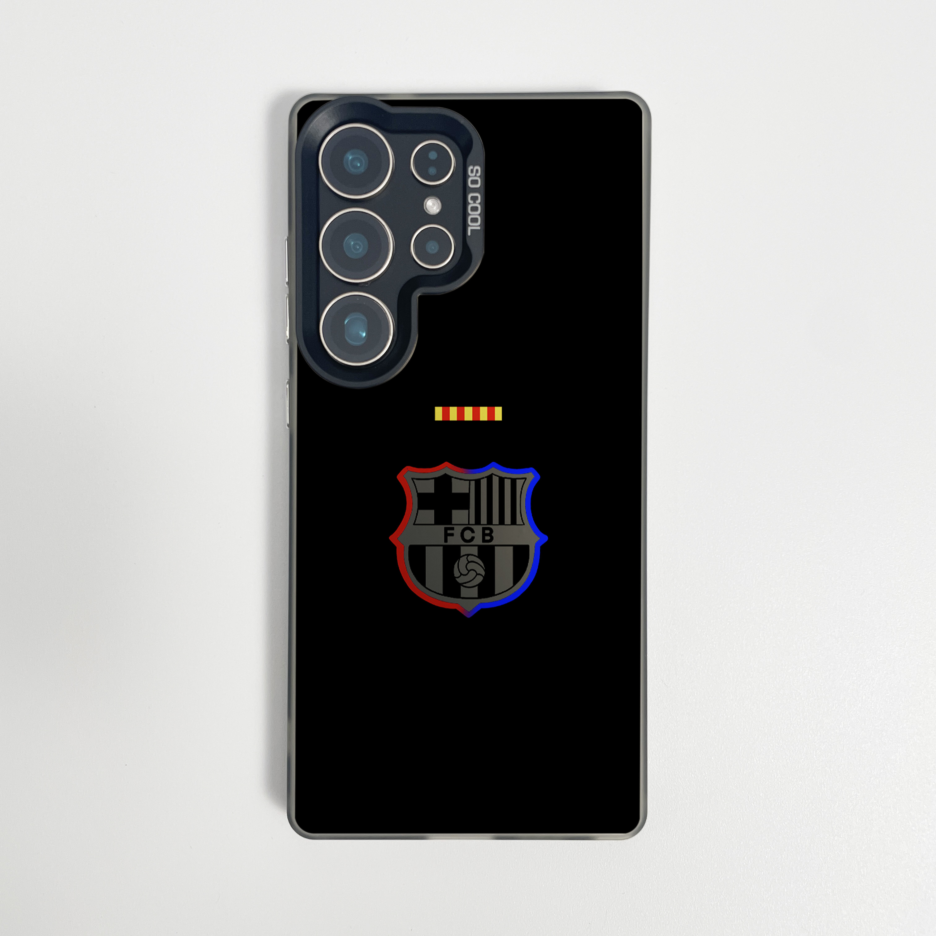 镭射队徽适用于三星s24ultra巴萨手机壳s23fe磁吸s25+足球s22新款一加11全包12防摔13AC3小众5保护套