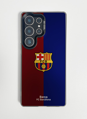 巴萨队徽红蓝魂适用于三星s24ultra手机壳s23fe磁吸s25+足球s22新款一加11全包12防摔13AC3小众5保护套