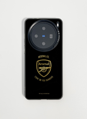 阿森纳黑金队徽适用于vivoX300Pro手机壳X200promini足球X100ultra高级X90S小众x80/70T硅胶X60新款防摔套
