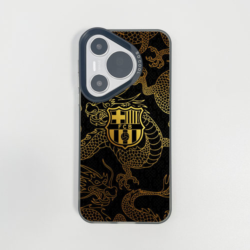 巴萨队徽金龙适用于华为pura80ultra手机壳mate70proplus+中国风60rs磁吸50pro足球p40新款30E男nova12保护套