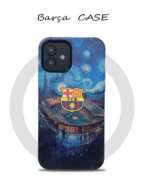 巴萨手机壳适用于苹果17梵高诺坎普iphone16promax足球15/14高级感1312全包11pro套xsmax新款8巴塞罗那7PLUS