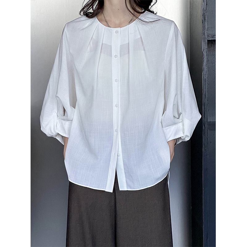 白色衬衣轻奢高级感女2025新款