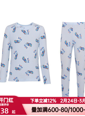 爱慕儿童秋冬季炫光赛车秋衣秋裤打底男孩内衣保暖套装AK274D901