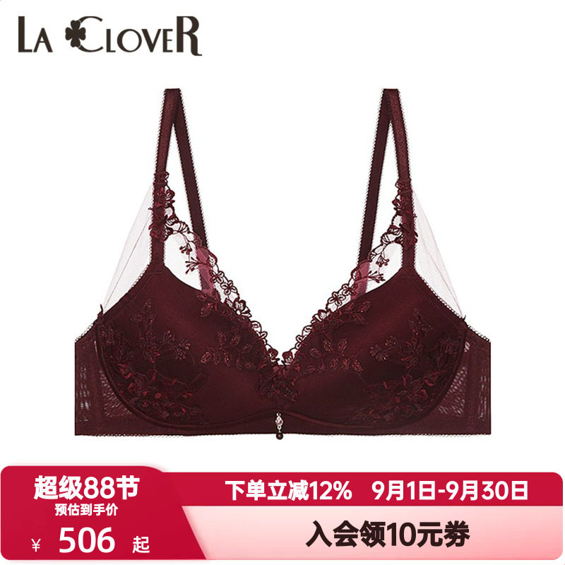 LACLOVER兰卡文挚爱华丽邂逅系列内衣女士中厚无钢圈文胸LC17SE1图片
