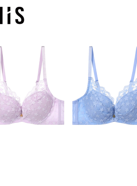 爱美丽IMIS内衣女大胸显小蕾丝钢托4/4薄羽绵无纺布文胸IM12BDW1