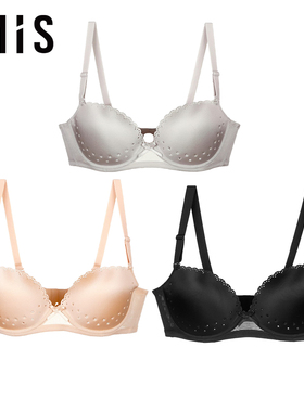爱美丽IMIS内衣女士聚拢小胸光面洞洞杯3/4无痕薄款文胸IM11ALV1