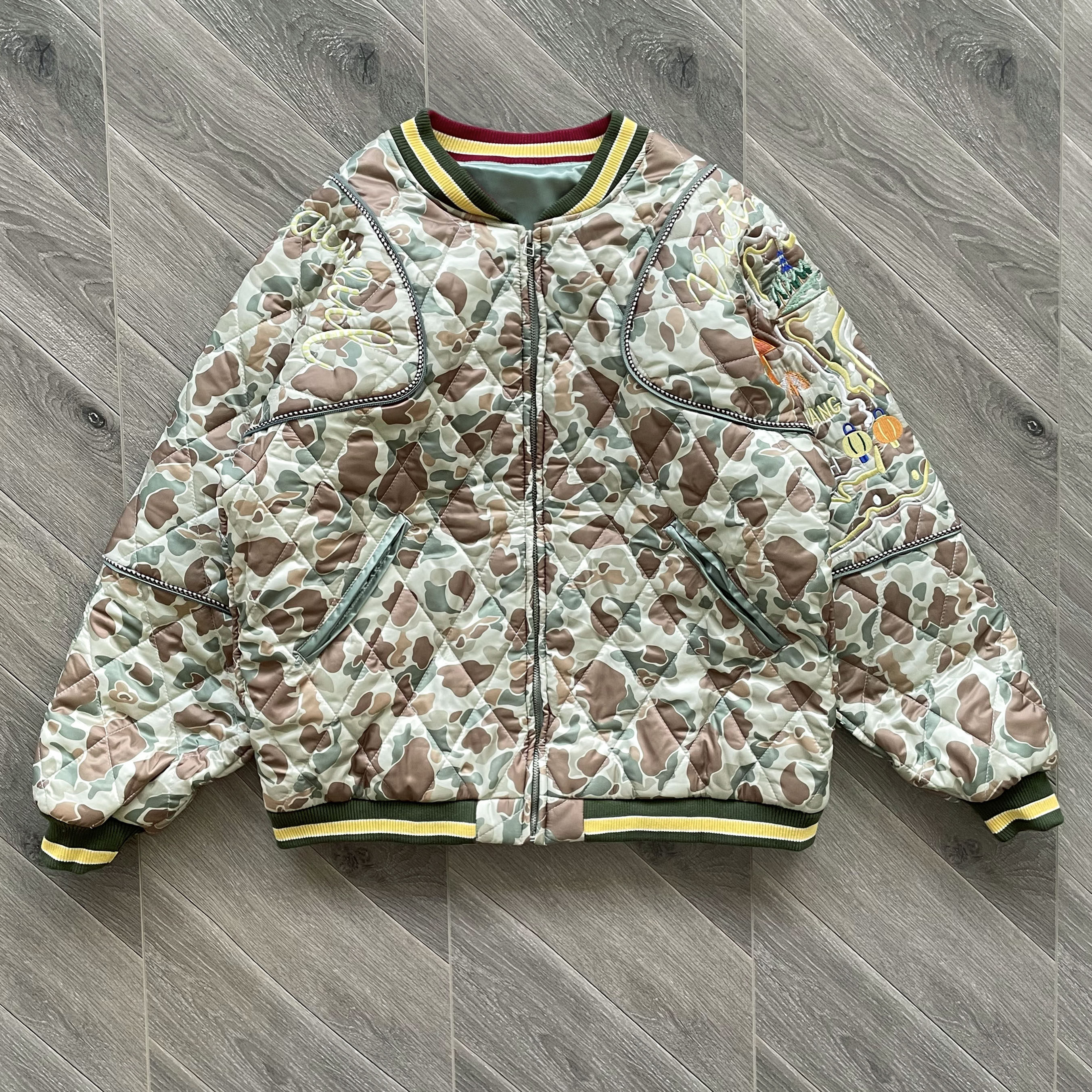 kapital kountry rayon camo jacket 折叠抱枕迷彩刺绣夹克外套