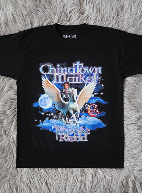 Trippie redd 1400 Pegasus Tee 专辑合作款飞马嘻哈说唱短袖T恤