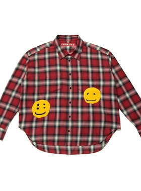菲董同款 CPFM.XYZ Double Vision Check Shirt 红色格子衬衫外套