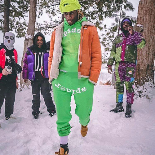 thug明星同款sp5der长裤卫衣套装