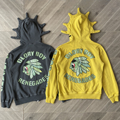 Hoodie Glo 卡通印花拉链连帽卫衣 Full Zip Gang Renegades