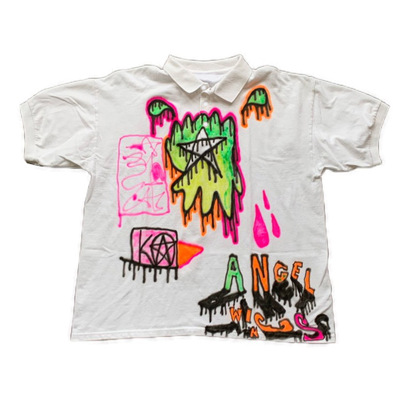 rolling loud la kirby outlet graffiti tee 手绘涂鸦短袖t恤