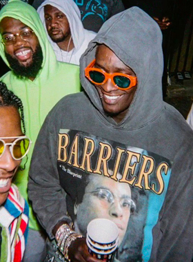 Young Thug明星同款Barriers Huey Newton hoodie 男女帽衫卫衣