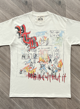 Vertabrae Push tee个性涂鸦印花纯棉短袖T恤