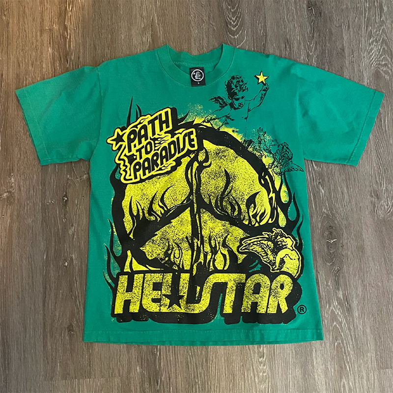 HELLSTAR MENS SMALL PRE OWNED PATH T SHIRT男女纯棉短袖T恤-封面