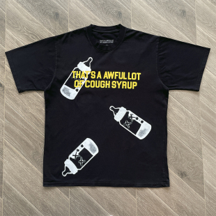 Awful Lot 奶瓶印花纯棉短袖 T恤 Syrup Cough That