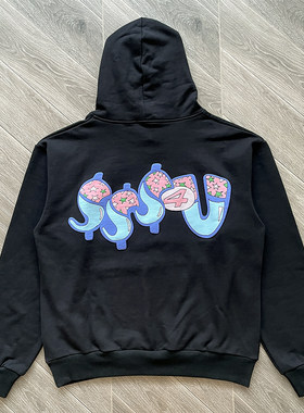 DRAKE RELATED HOODIE 个性潮酷花卉元素点缀黑色连帽卫衣