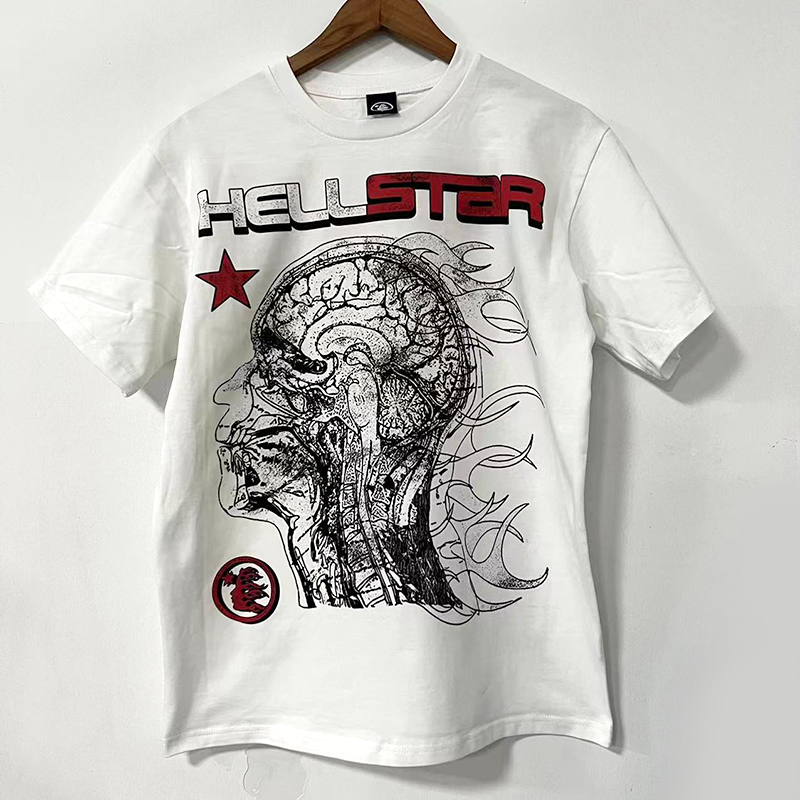 Hellstar 1996 human development logo Tee 人头线条短袖T恤