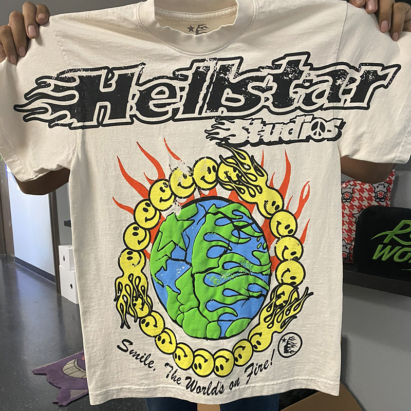 Hellstar Studios Globe tee欧美高街潮流男女短袖T恤-封面