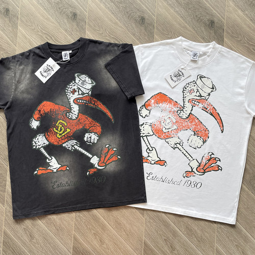 SAINT VANITY CANES T-SHIRT 男女同款水手鹈鹕印花休闲短袖T恤