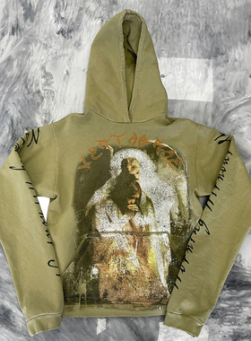 VERTABRAE Army Green Praying Hoodie 圣灵祈祷男女套头卫衣