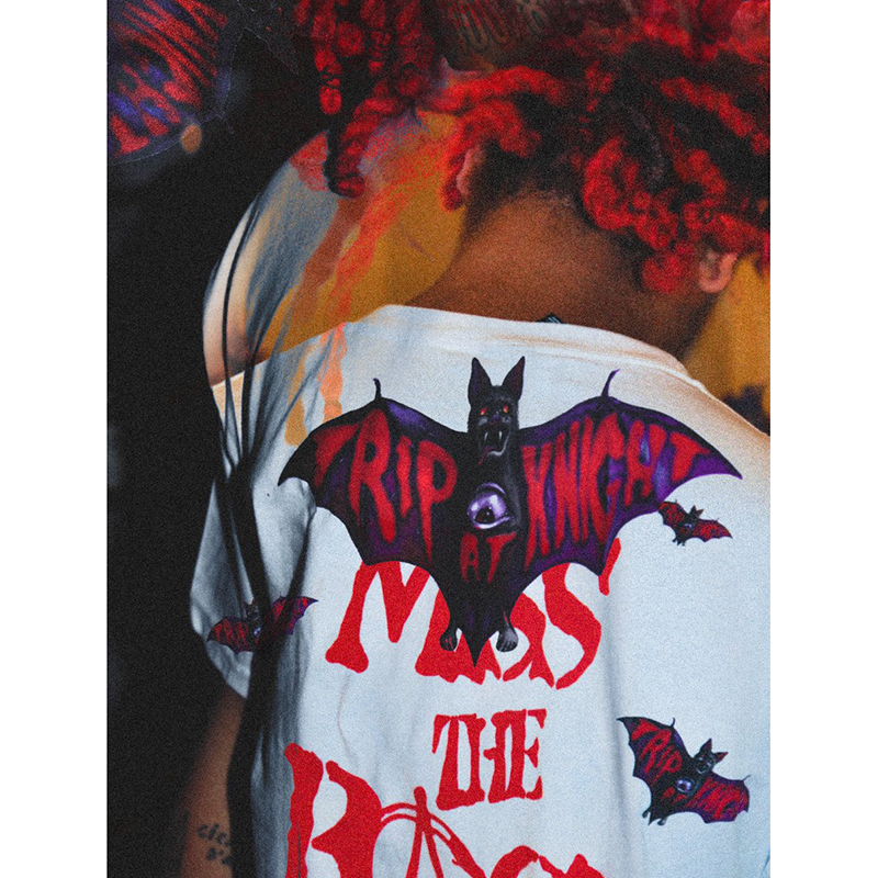 TrippieRedd短袖T恤嘻哈蝙蝠