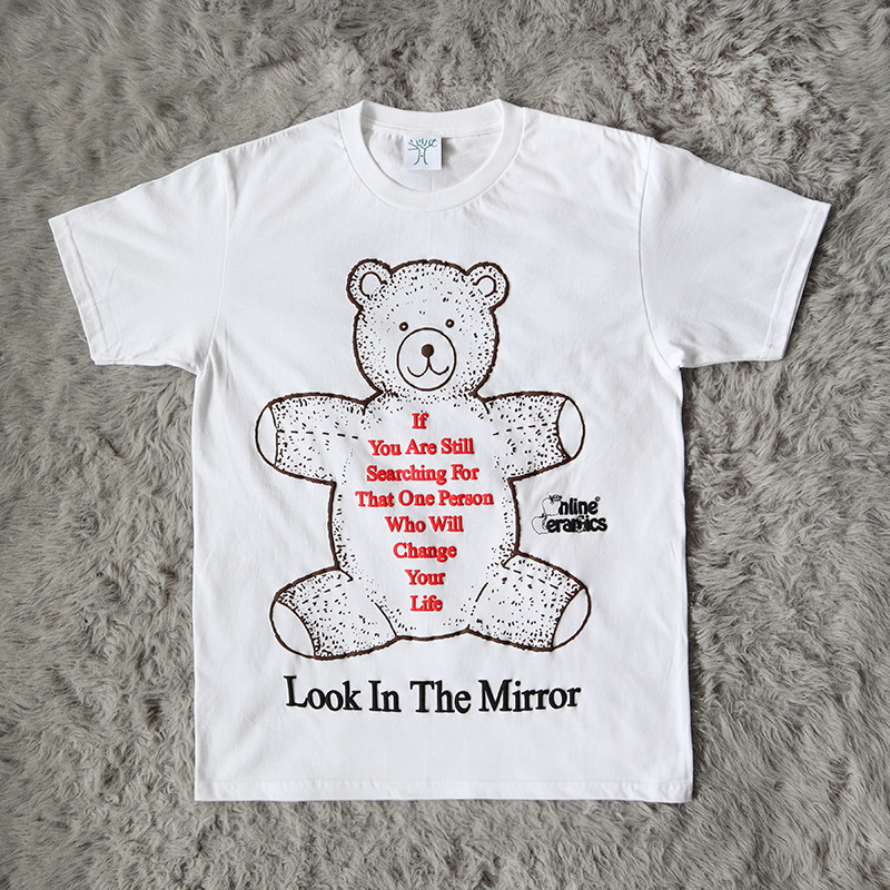 online ceramics look in the mirror tee 小熊立体印花短袖t恤