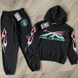 Hellstar Studios Sport Hoodie 渐变大logo运动男女卫衣长裤套装