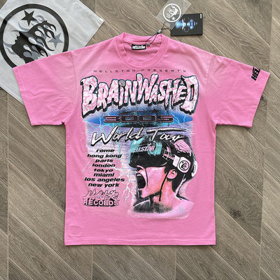 Hellstar Brainwashed World Tour tee  美式高街纯棉短袖T恤