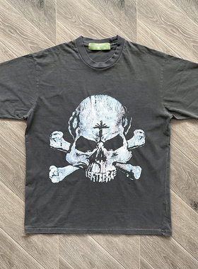 Vertabrae Cross Roads男女ins网红同款骷髅印花短袖T恤