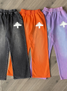 Vertabrae sweatpants 洗水立体印花运动男女休闲长裤