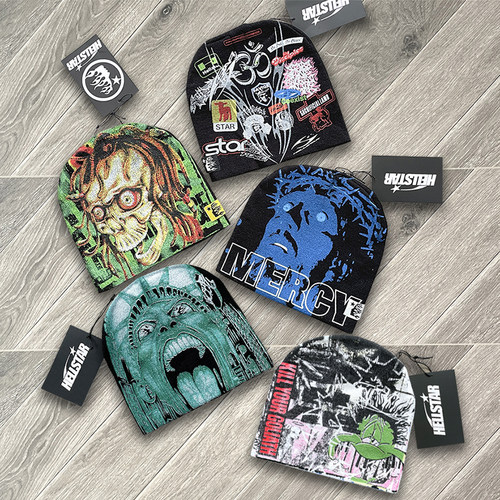 Hellstar Studios Sample Beanie Hat 印花休闲高街毛线冷帽子