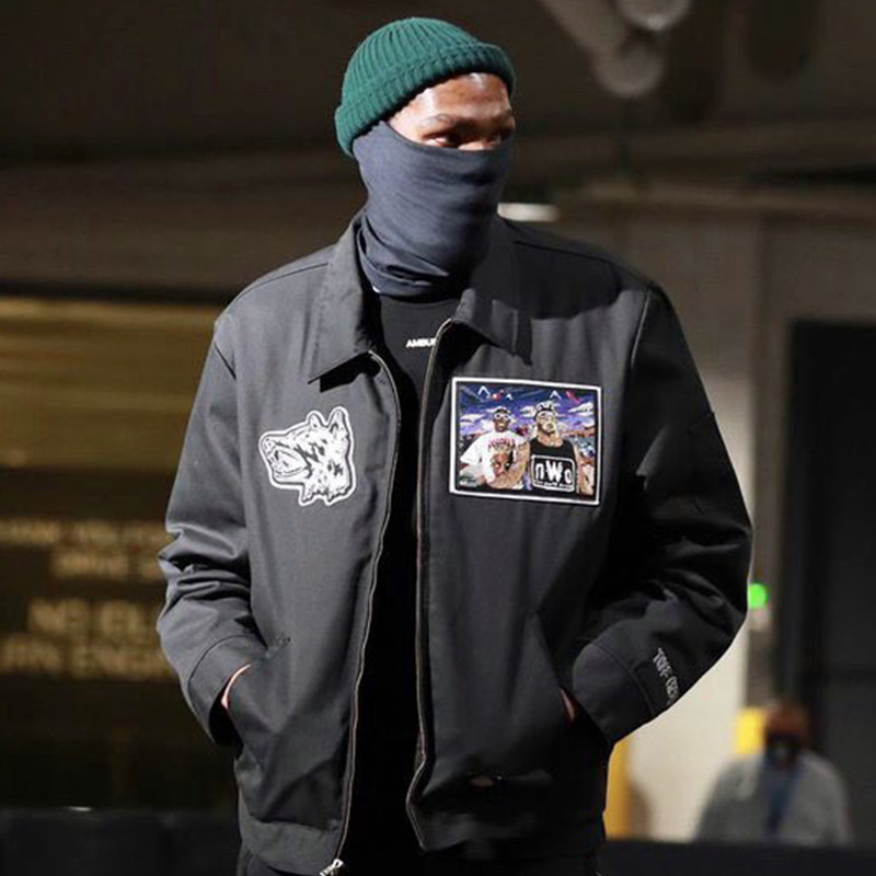 明星同款重工绣花棉衣夹克