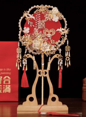 团扇结婚新娘diy材料包秀禾婚礼