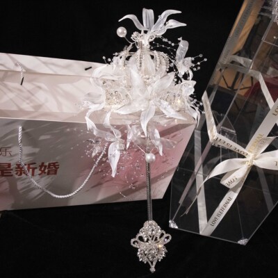 权杖手捧花diy材料包出嫁新娘