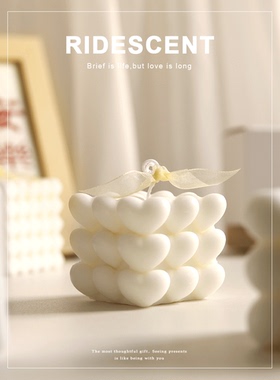 白色魔方香薰蜡烛伴手礼伴娘伴郎结婚礼物回礼小众高级生日小物件