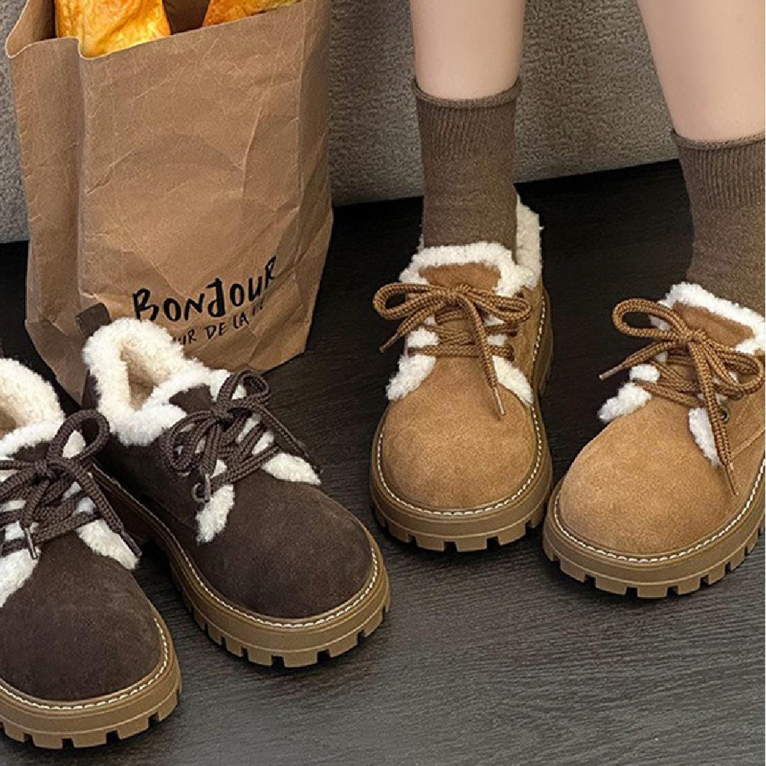 明星时尚同款雪地靴厚底增高棉鞋