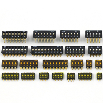 2.54贴片拨码开关镀金脚SMD贴片
