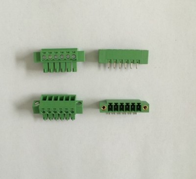 KF2edg3.81-3.5插拔式接线端子加耳朵-带固定孔-锁扣