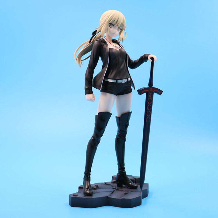 fate/grandorder黑衣便衣服saber塞巴阿尔托利亚公仔手办模型
