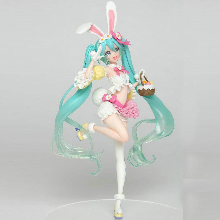 未来周边cos 兔耳音手办模型 春服 动漫美少女机箱摆件