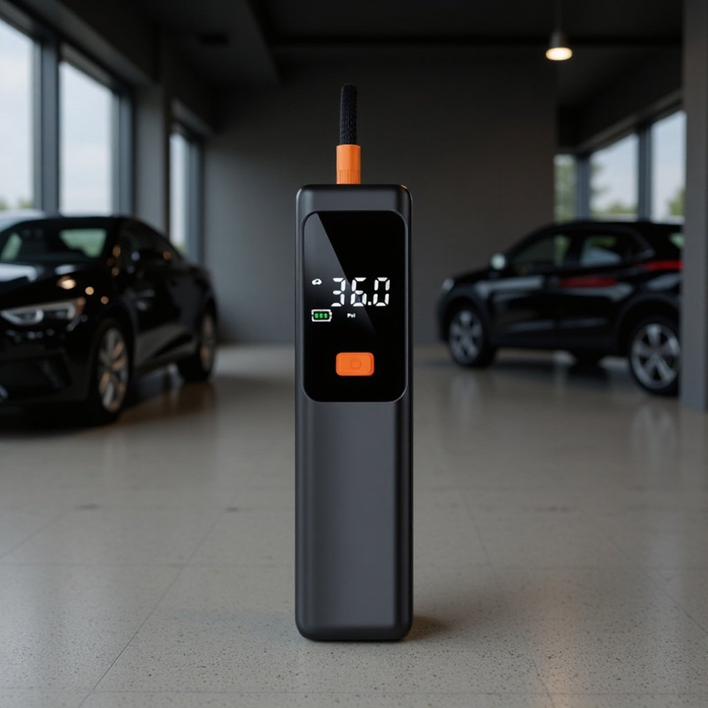 徕本车载充气泵汽车无线电打气筒自行车便携带测胎轮胎气缸小型