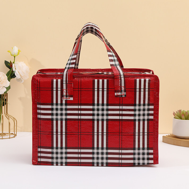 大容量防水PP编织收纳袋 加厚覆膜礼品手提袋旅行便携服装购物袋