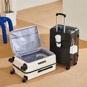 超大容量新款 多功能侧开口行李箱女20寸扩容登机箱男拉杆箱旅行箱