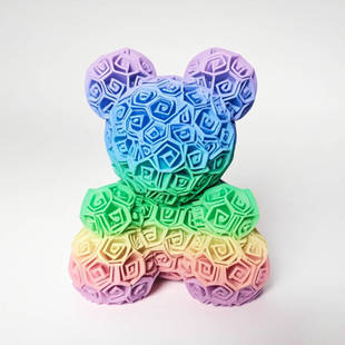 1kg 3d打印机耗材 pla哑光彩虹 渐变3d打印 一盘多色