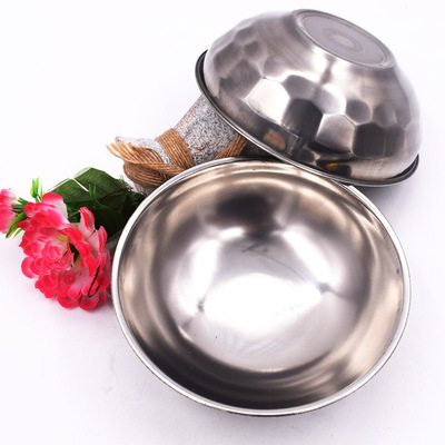 不锈钢小号防烫食堂儿童碗