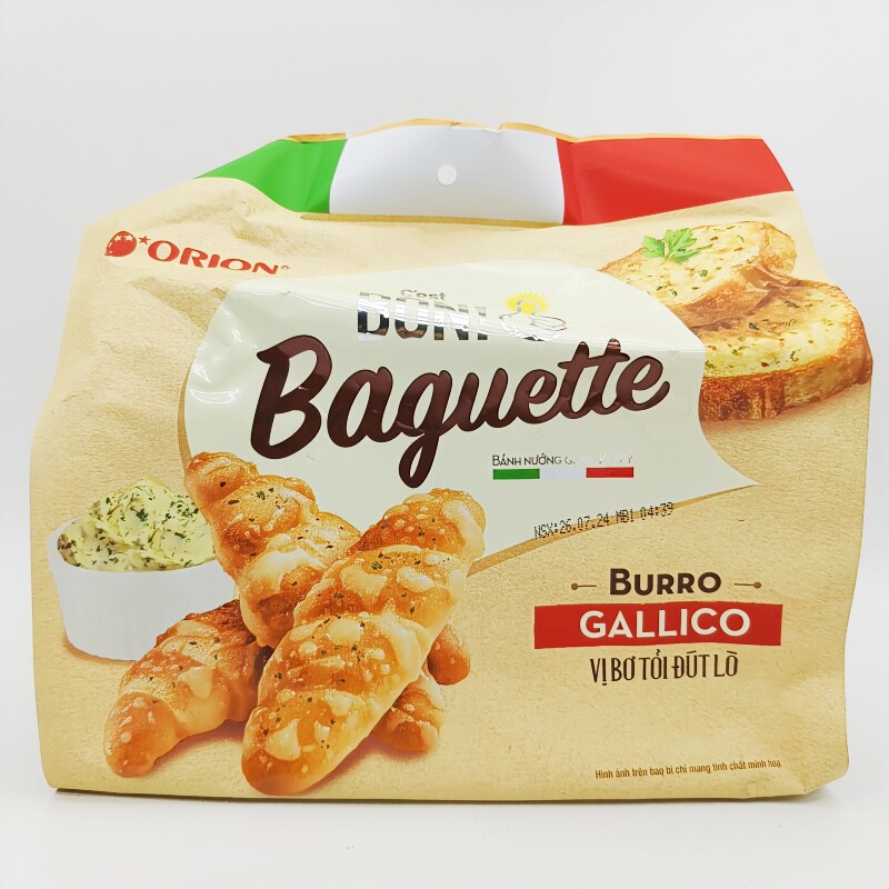 越南原装代购好丽友ORION面包干蒜香黄油小法棍休闲酥脆零食包邮