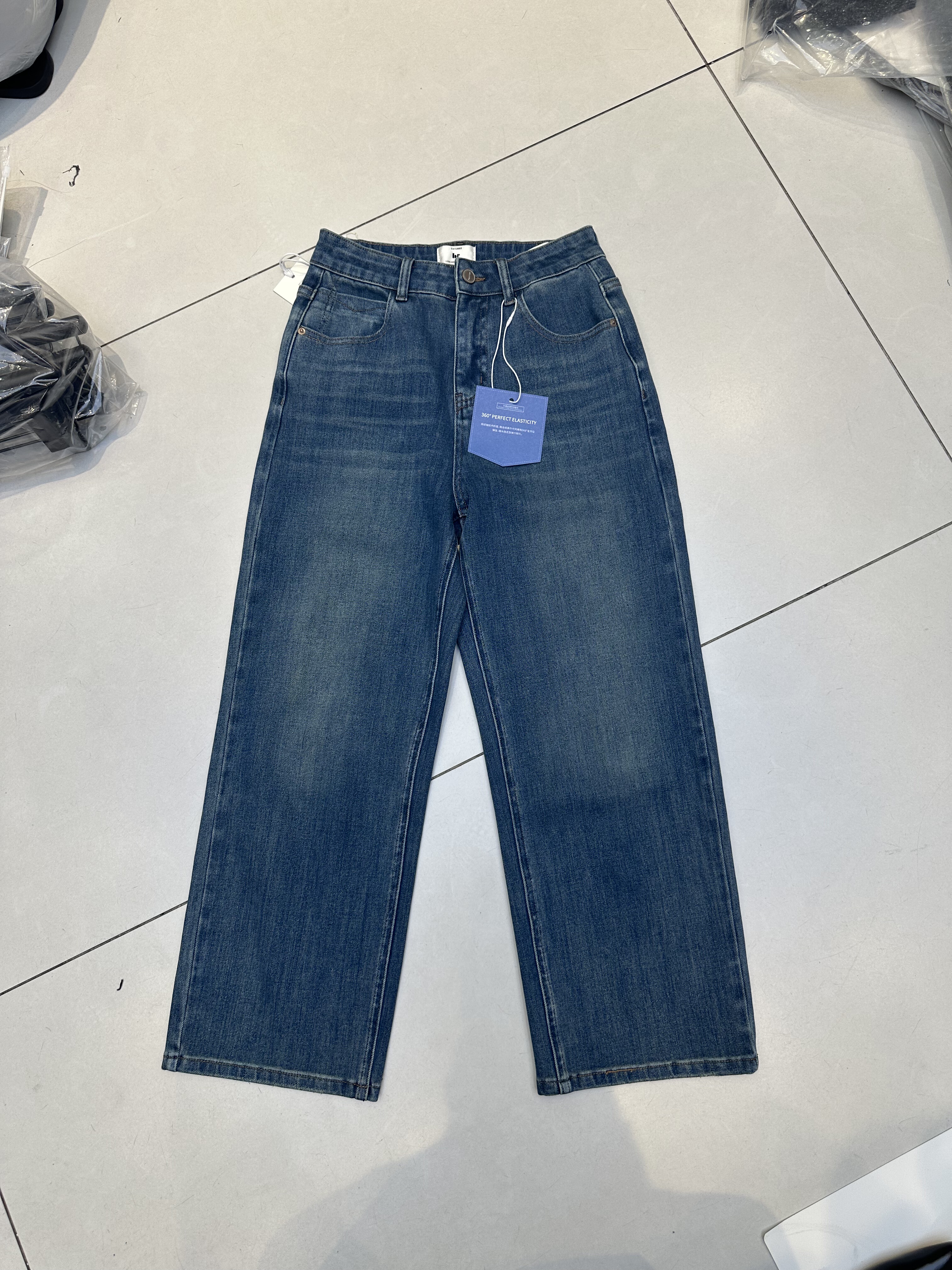 br98199正品牛仔裤女2025秋款新款九分法棍裤舒适显瘦洋气百搭潮