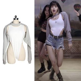 酷 lisa同款 blackpink女团lovesick girls打歌爵士舞台表演出服装