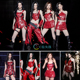 aespa女团drift同款 红色打歌服爵士舞表演服kpop舞台演出路演服装